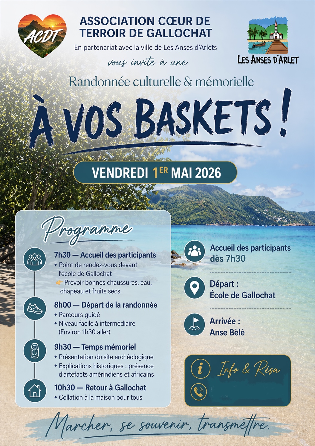 Flyer À vos baskets conçu par Ann Services pour l’association ACDT