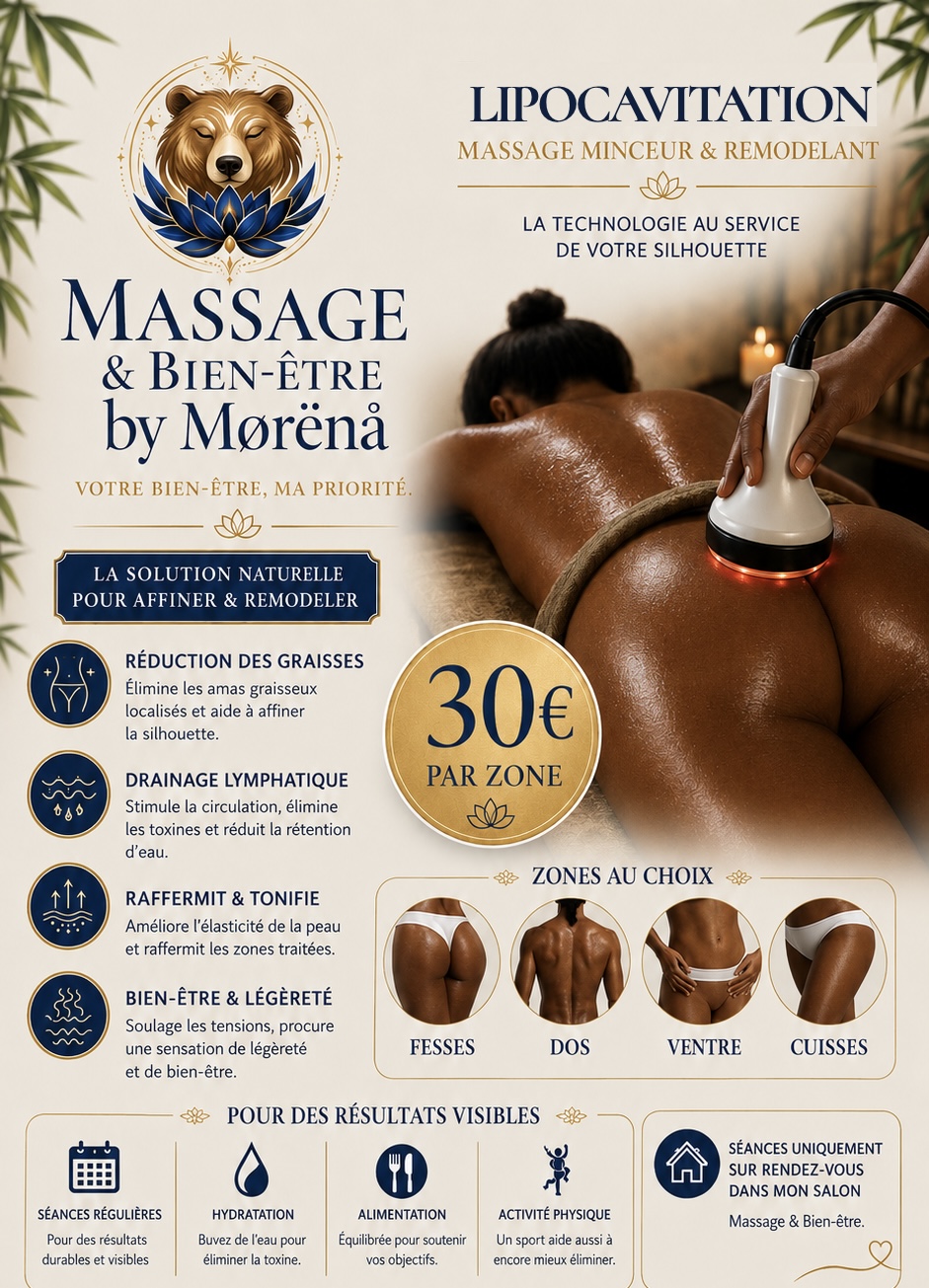 Flyer de lipocavitation conçu par Ann Services pour Massage et Bien-être by Mørënå